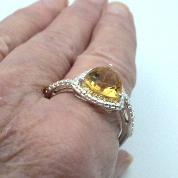 Sz 9 Genuine Brazilian Citrine (Trl) Ring NWOT - Picture 5 of 5
